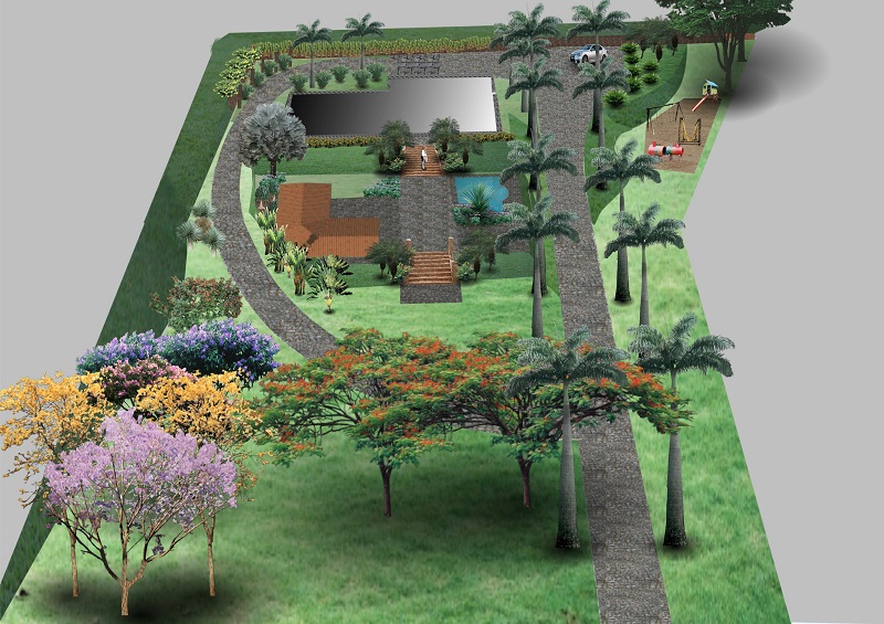 Proyecto Floricultura Espacio Jardin hecho en AutoLANDSCAPE