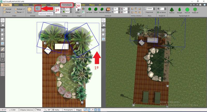 VisualPLAN 2022: Configuración de sombras en planta humanizada y 3D