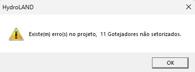 Mensaje de error cuando aparecen goteros desconectados Mensaje de error cuando aparecen goteros desconectados