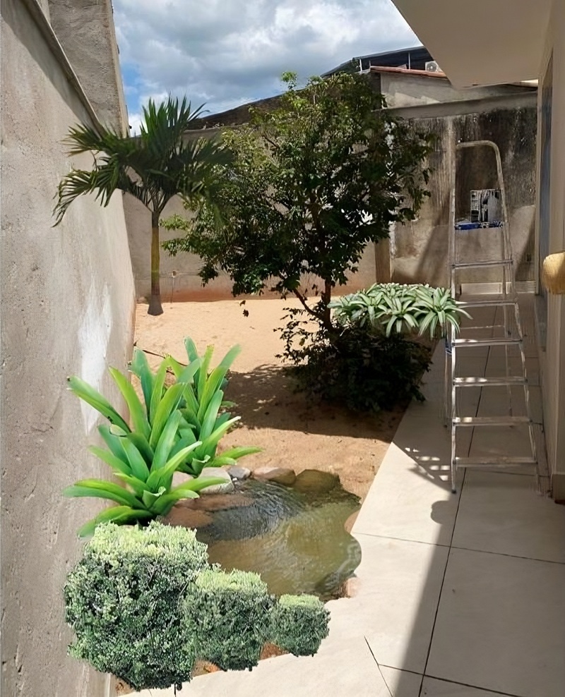 Projeto de paisagismo de aluno com uso do PhotoLANDSCAPE