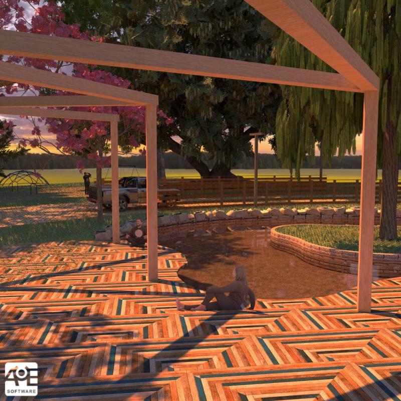 Imagen renderizada en VisualPLAN. La imagen se generó con la actualización BETA del renderizador LuxCore.