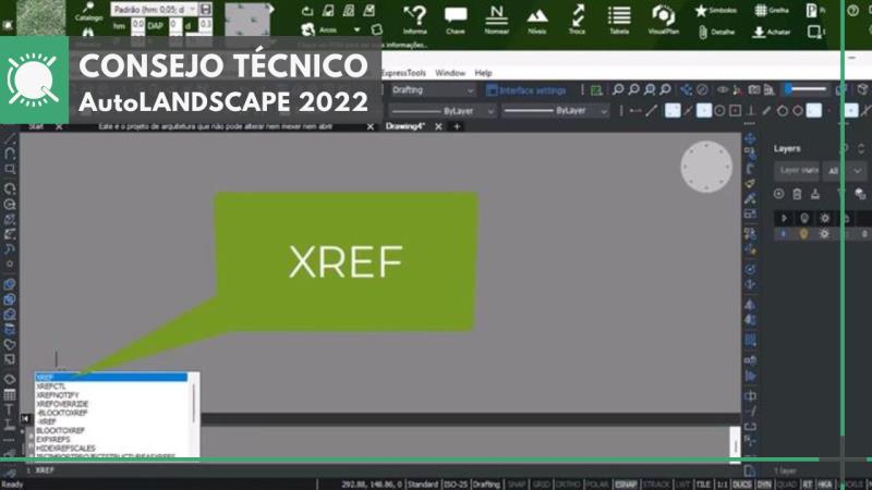 AutoLANDSCAPE 2022: Proyecto de paisajismo utilizando XREF