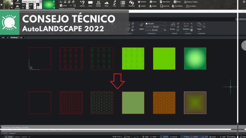 AutoLANDSCAPE 2022: Control de dibujo y configuración del color de sombreado