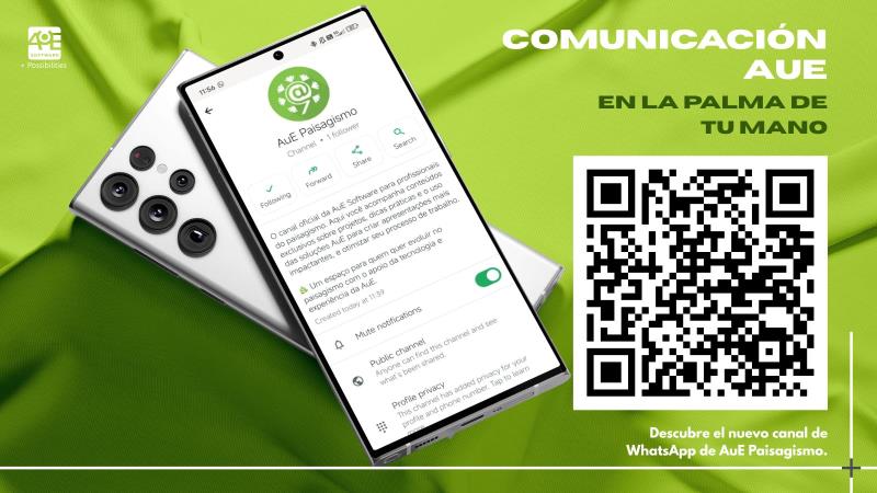 Descubre el nuevo canal de comunicación de AuE Paisagismo en WhatsApp