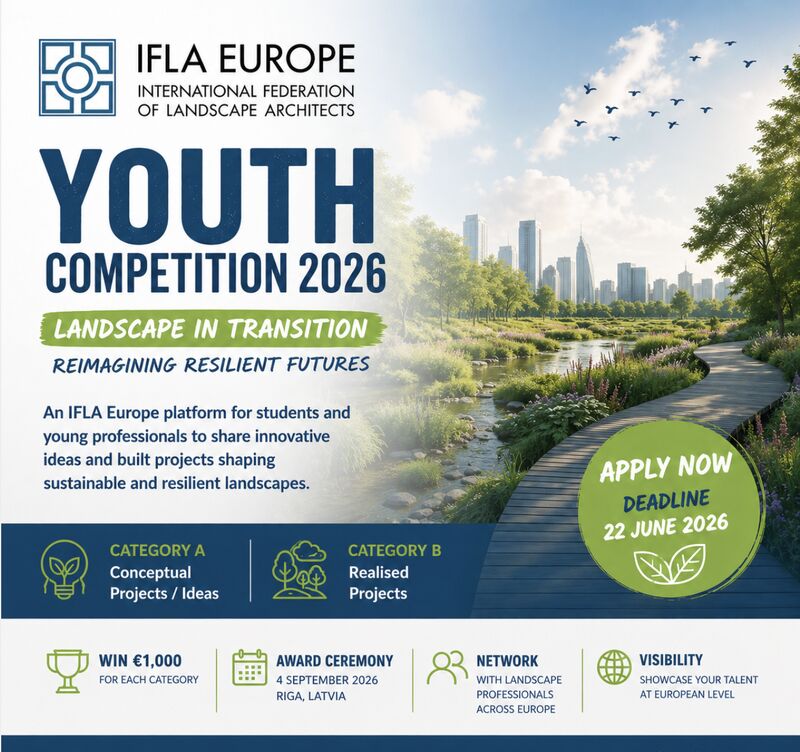 IFLA Europa abre un concurso para estudiantes y jóvenes paisajistas