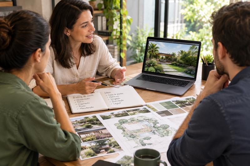 Cómo transformar el briefing de un cliente en un proyecto de diseño paisajístico